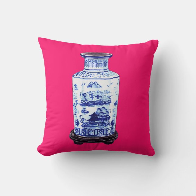 CHINESE VASE ON PINK CUSHION (Front)