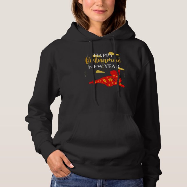 Chinese Vietnamese New Year 12 Zodiacs Calligraphy Hoodie (Front)