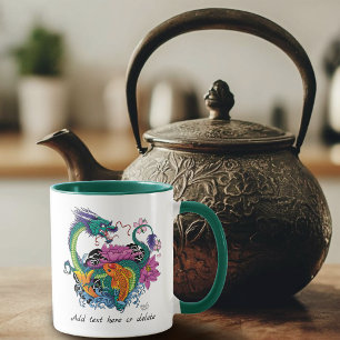 Chinese Water Dragon Koi Fish Mug