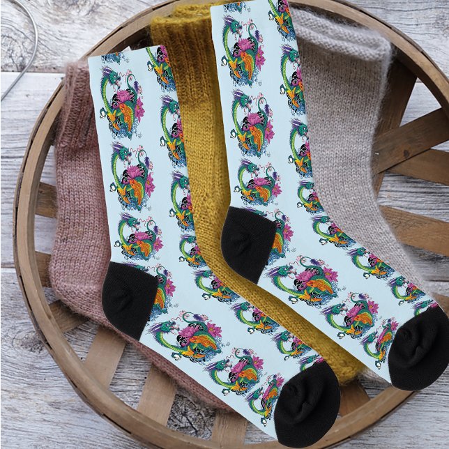 Chinese Water Dragon Koi Fish Socks (Creator Uploaded)