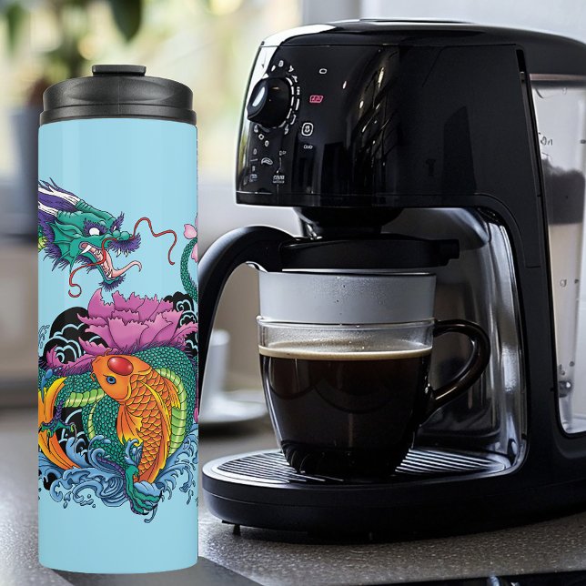 Chinese Water Dragon Koi Fish Thermal Tumbler (Creator Uploaded)