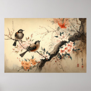 Chinese Watercolor Painting Poster