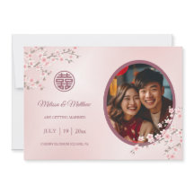 Chinese Wedding Double Happiness Cherry Blossom