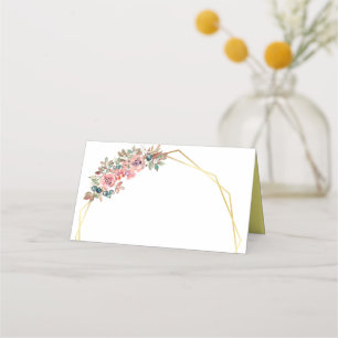 Chinese wedding double happiness flower wreath  place card