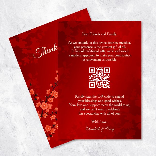 Chinese Wedding QR Code Money Gift Enclosure Card (Creator Uploaded)