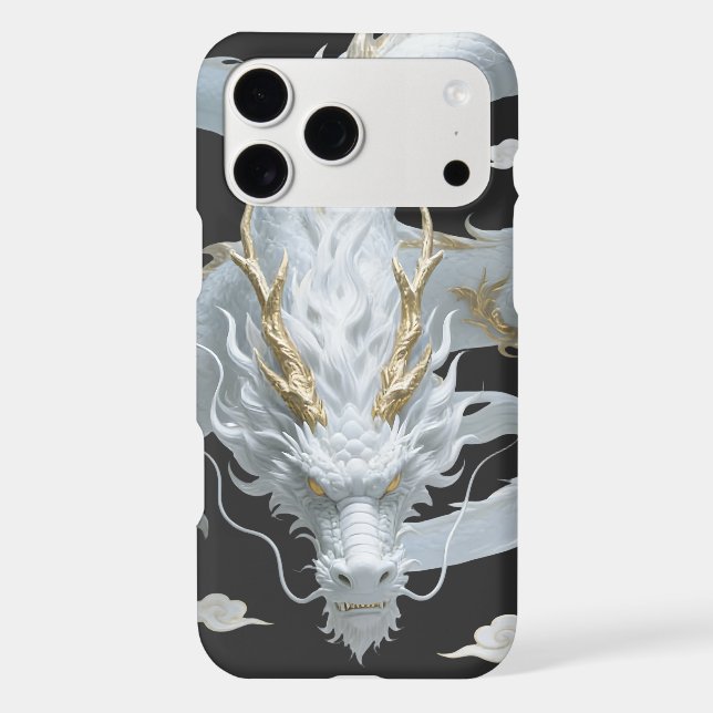 Chinese White Gold Dragon Art Fantasy Design With  (Back)
