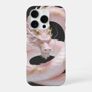 Chinese White Gold Dragon Art Fantasy Design With iPhone 16 Pro Case