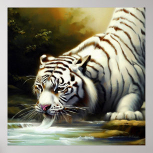 Chinese White Tiger (20) Poster