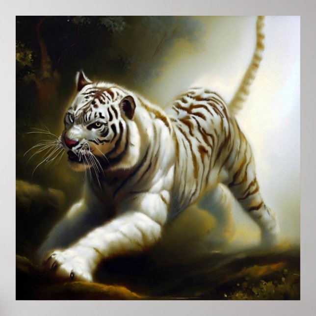 Chinese White Tiger (34) Poster (Front)