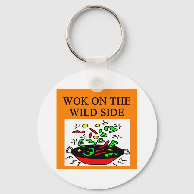 chinese wok cooking key ring (Front)