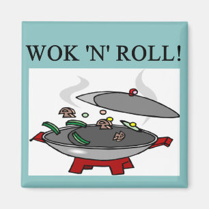 chinese wok cooking magnet