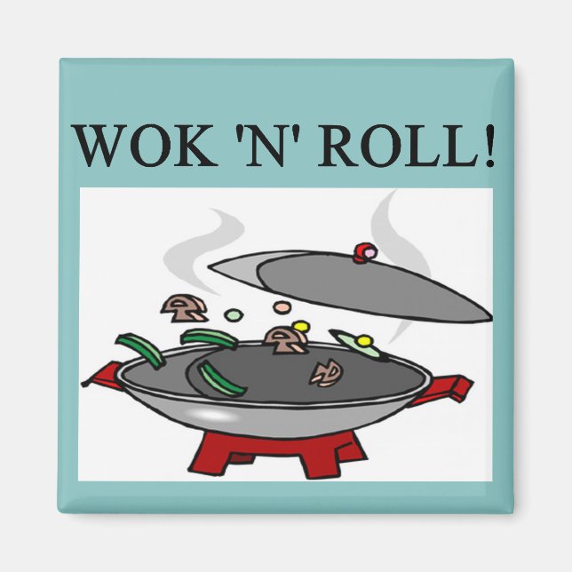 chinese wok cooking magnet (Front)