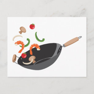 Chinese Wok Postcard