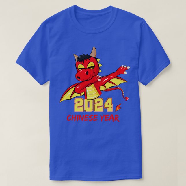 Chinese Year 2024 Dabbing Dragon T-Shirt (Design Front)
