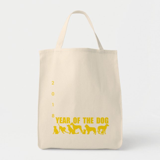 Chinese Year of The Dog Black Silhouettes G b Tote Bag (Front)