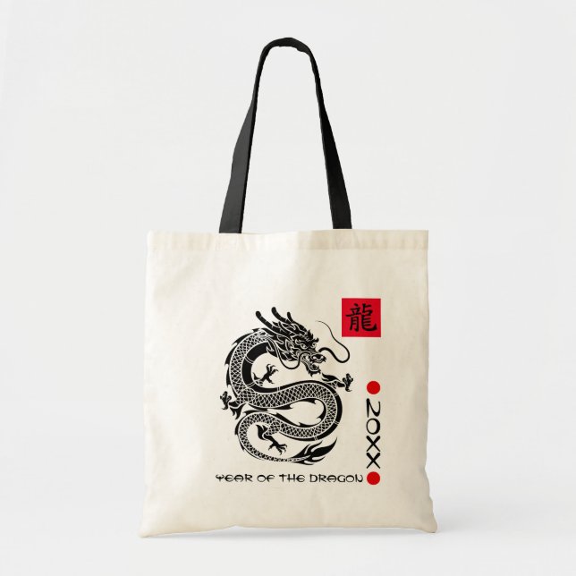 Chinese Year of the Dragon |  Custom Year Gift Tote Bag (Front)