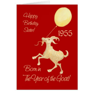 Chinese Year of the Goat 1955 Birthday For Sister