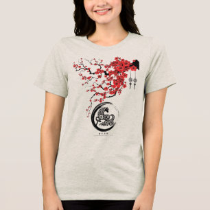 Chinese Year of the Horse Blossoms Tri-Blend Shirt