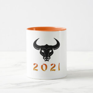 Chinese Year of the Ox 2021 silhouette Mug