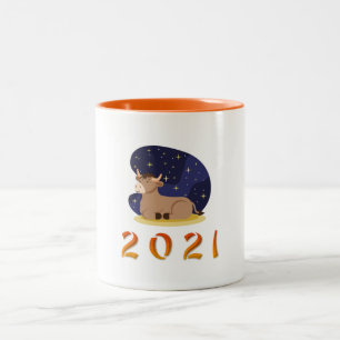 Chinese Year of the Ox 2021 Two-Tone Coffee Mug
