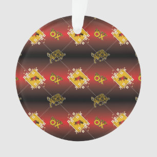 Chinese Year of the Ox Elegant Floral Ornament