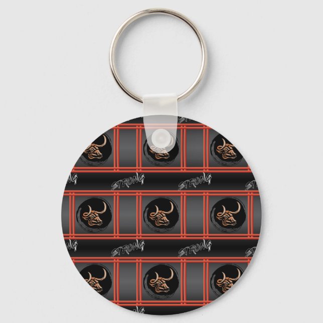 Chinese Year of the Ox - Strong Key Ring (Front)