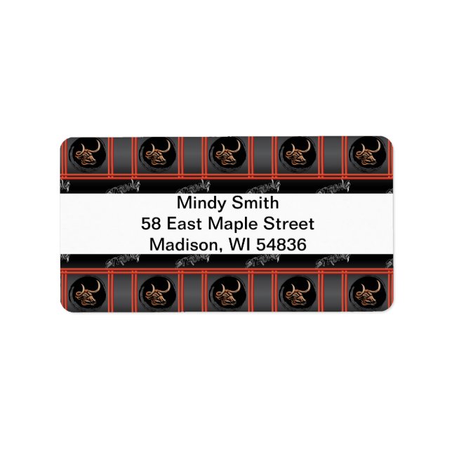 Chinese Year of the Ox - Strong Label (Front)