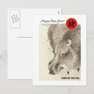 Chinese Year of the Pig Postcards