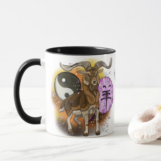 Chinese Year of the Ram Mug (With Donut)