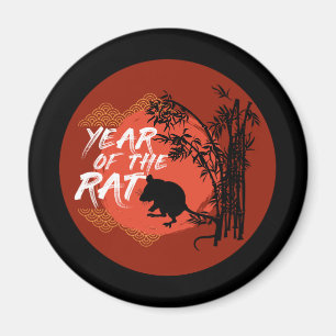 Chinese Year of the Rat - Bamboo Art Magnet