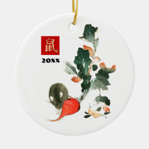 Chinese Year of the Rat   Custom Year Gift Ceramic Ornament