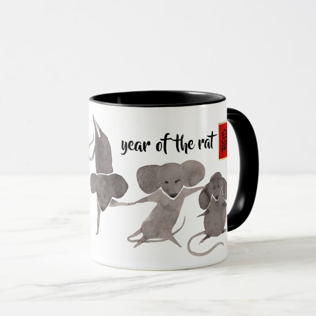 Chinese Year of the Rat | Custom Year Mug (Front Right)