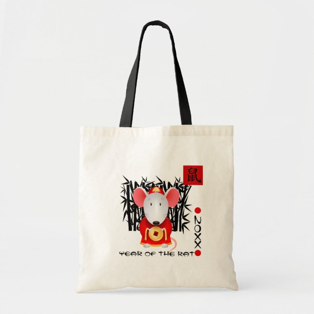 Chinese Year of the Rat |  Custom Year Tote Bag (Front)
