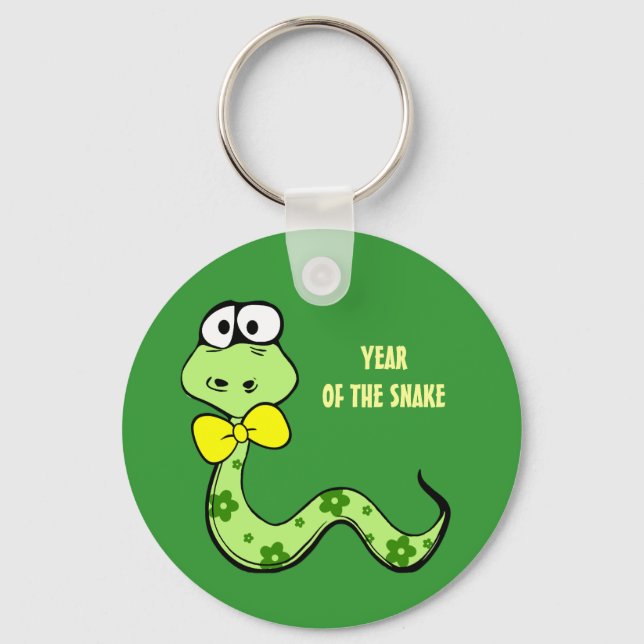 Chinese Year of the Snake Fun Gift Keychain (Front)