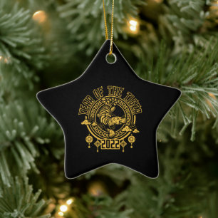 Chinese Year of the Tiger 2022 Silhouette Ceramic Ornament