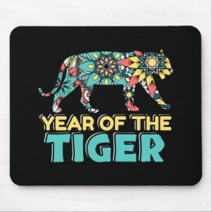 Chinese Year of the Tiger - Mandala Mouse Pad