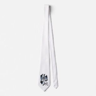 Chinese Year of the Tiger Modern Minimal White Tie