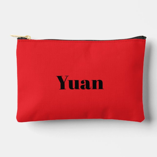 Chinese Yuan zippered bag (Front)