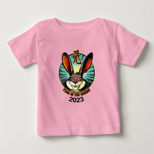 Chinese Zodiac 2023 "Rabbit" Baby T-Shirt (Front)