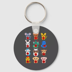 Chinese Zodiac Animal Signs Lunar New Year Key Ring