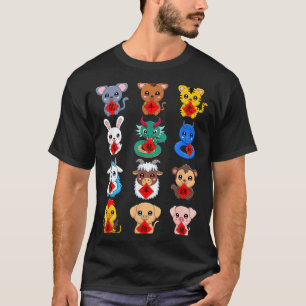 Chinese Zodiac Animal Signs Lunar New Year T-Shirt