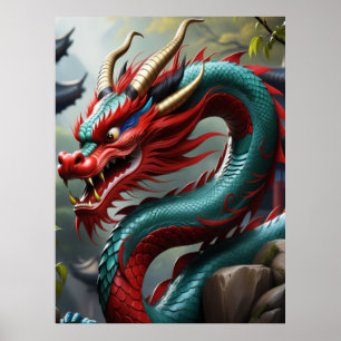 Chinese Zodiac Art Year Of The Dragon Realistic 1 Poster