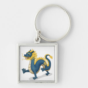 Chinese Zodiac Dragon Cute Astrology Sign Key Ring