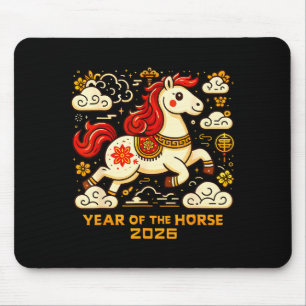 Chinese Zodiac Horse 2026 Lunar New Year Art Gift  Mouse Pad