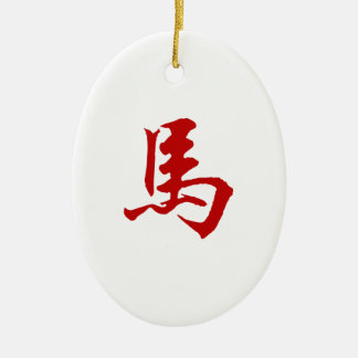 Chinese Zodiac Horse Symbol Ceramic Ornament
