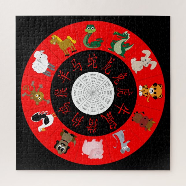 Chinese Zodiac Jigsaw Puzzle (Vertical)