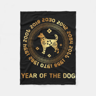 Chinese Zodiac Lunar New Year Astrology Horoscope  Fleece Blanket