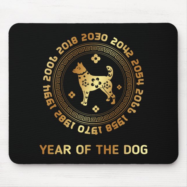 Chinese Zodiac Lunar New Year Astrology Horoscope  Mouse Pad (Front)