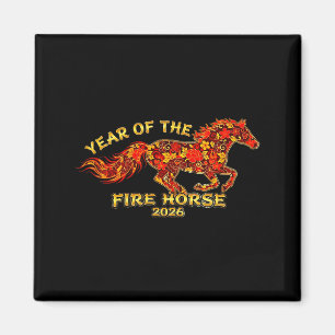 Chinese Zodiac Lunar Year Of The Fire Horse 2026 Magnet