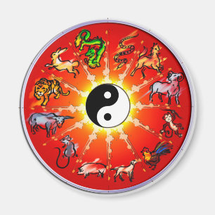 Chinese Zodiac Magnet(Black Outline) Magnet